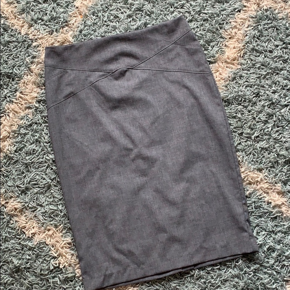 Gray Pencil Skirt